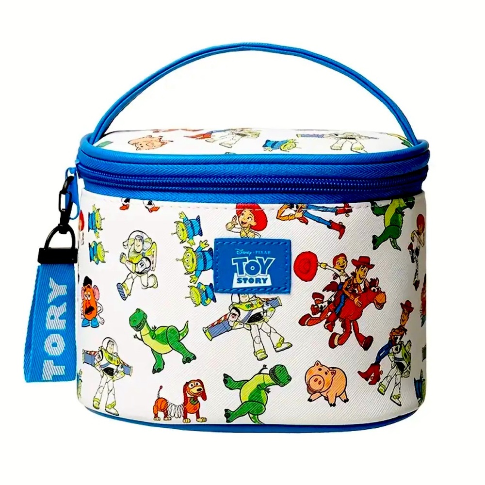 Disney Cartoon Print Portable Bucket Bag, Portable Travel Cosmetic Bag